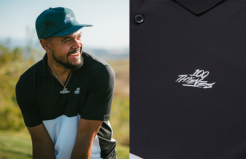 100 Thieves Country Club black and white Polo © 100 Thieves shop