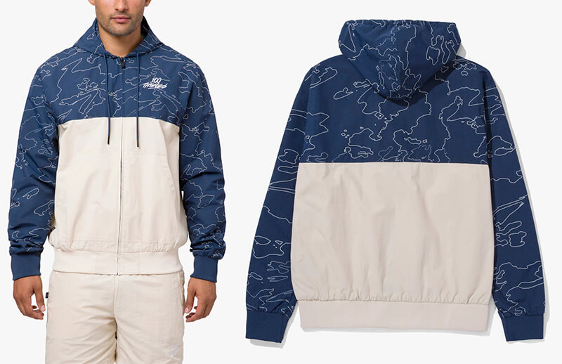 100T Foundations Spring Summer 2022 Navy Geoprint Windbreaker © 100 Thieves shop