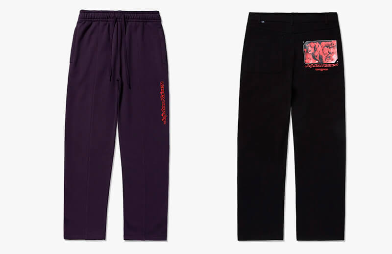 100T x Jujutsu Kaisen black and violet Sweatpants © 100 Thieves shop