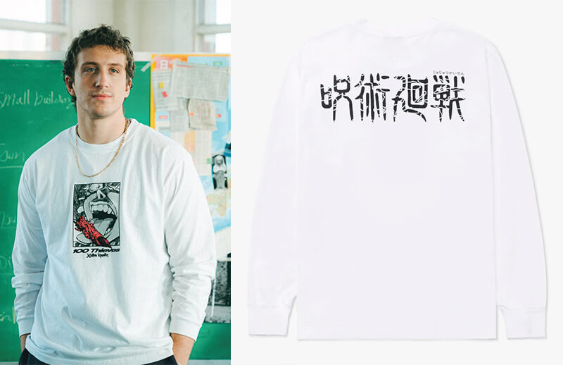 100T x Jujutsu Kaisen long-sleeved T-shirt © 100 Thieves shop