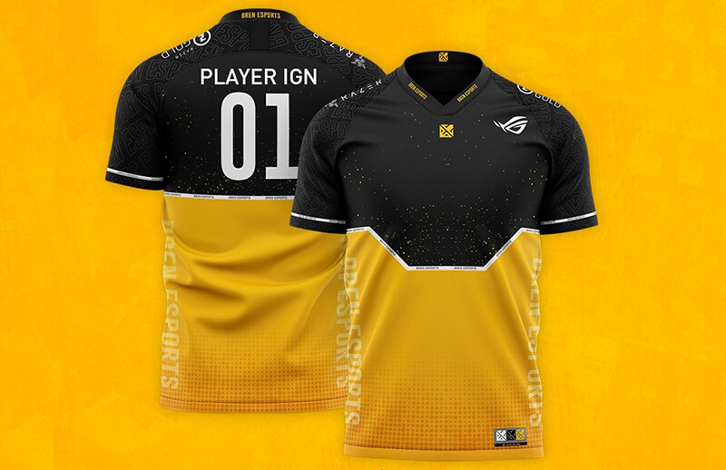 Bren Esports Black and Yellow custom Jersey © Bren Esports shop