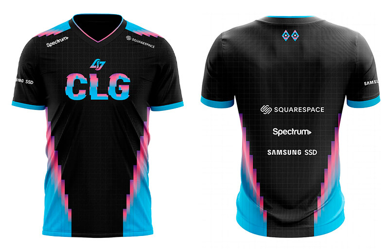 CLG 2022 Summer Player Jersey back and front © Counter Logic Gaming shop