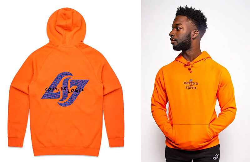 CLG x NYC State of Mind Orange Hoodie © Counter Logic Gaming store