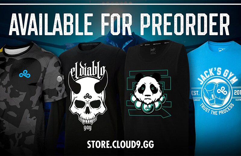 Cloud9 VALORANT Knockout Apparel Collection © C9 shop