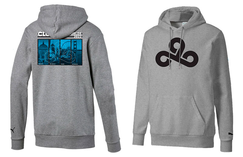 Cloud9 x PUMA Worlds 2022 gray Hoodie © C9 store