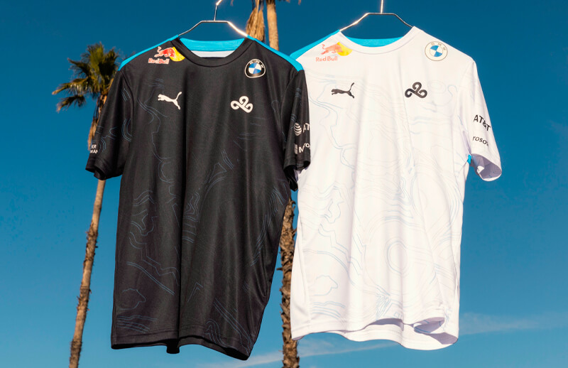 Cloud9 x PUMA 2022 Pro Kit black and white Jersey © C9 store