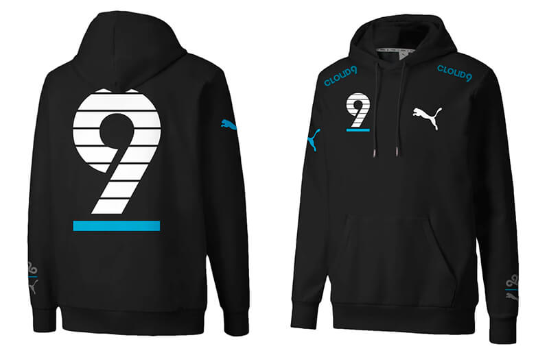 C9 x PUMA 2022 Spring black Nines Essentials Hoodie © Cloud9 store