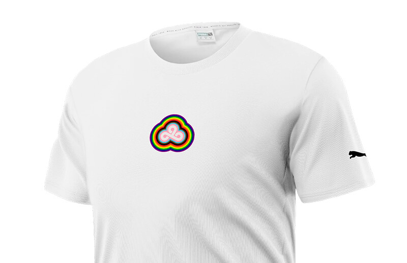 Cloud9 x PUMA Pride 2022 white T-shirt © C9 store