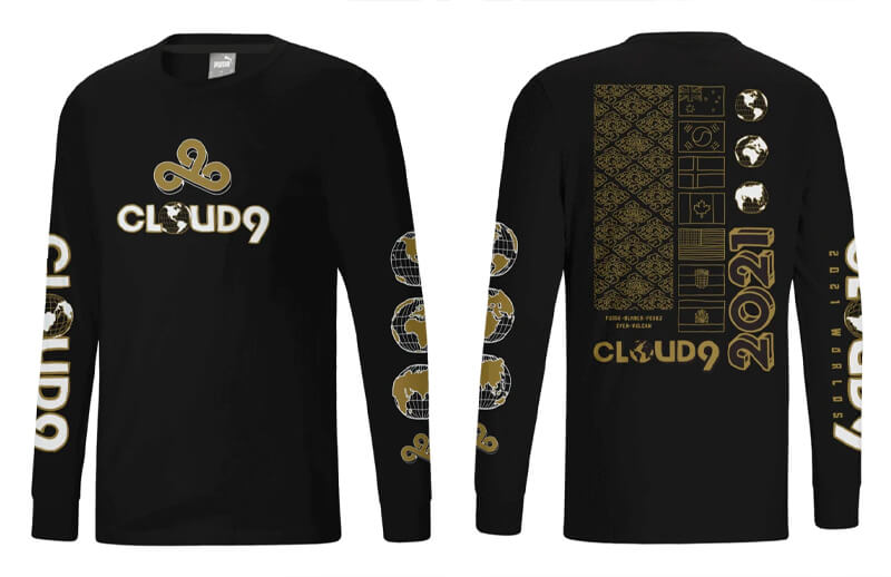 Cloud9 x PUMA Worlds 2021 long sleeve T-shirt © C9 store