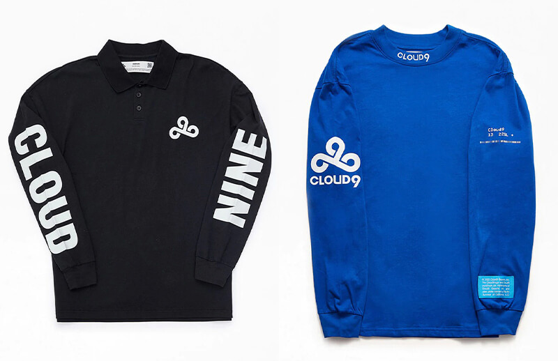 Cloud9 x PacSun Exclusive Long Sleeve Polo Shirt © C9 shop