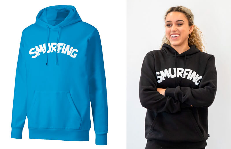 Cloud9 x The Smurfs smurfing letters Hoodie © C9 store
