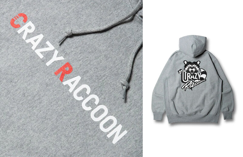 Crazy Raccoon's grey Logo Hoodie © Crazy Raccoon store