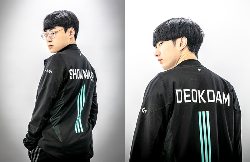 DWG KIA x Adidas Worlds 2022 Jersey - Showmaker and Deokdam © DAMWON shop