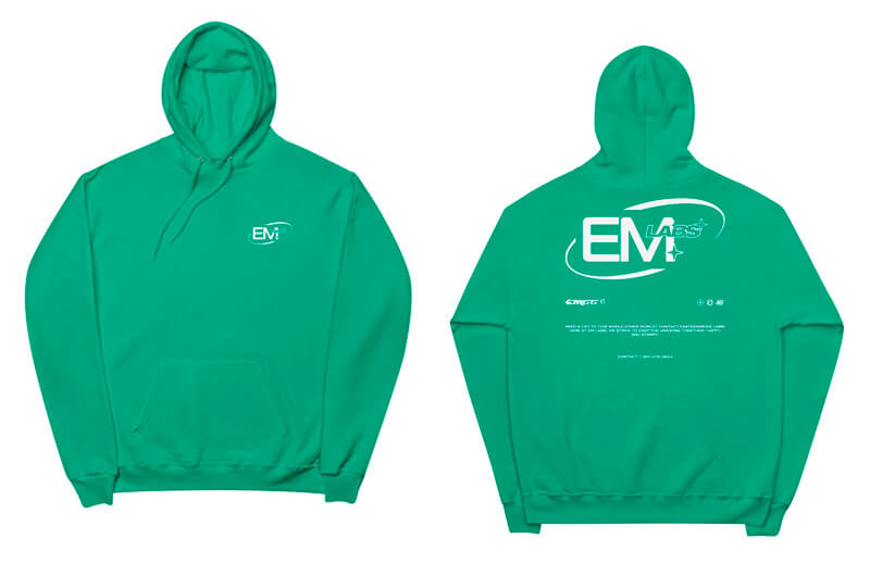 Eastern Media GG EM LABS emerald Hoodie © EMGG shop