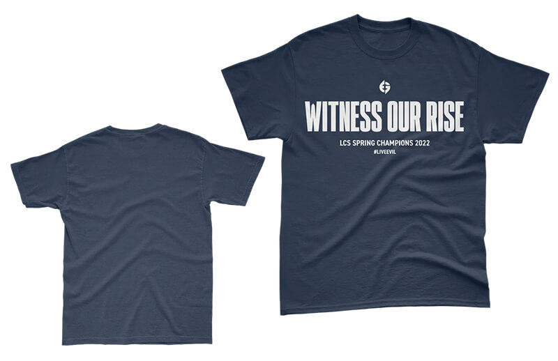 Evil Geniuses LCS Championship Witness our Rise T-shirt © Evil Geniuses store