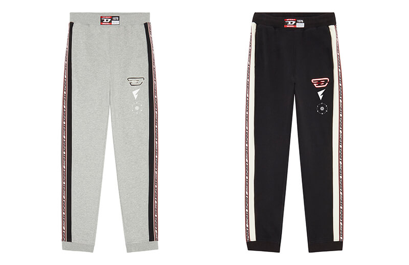 FENNEL x DIESEL black and white Sweatpants © DIESEL store