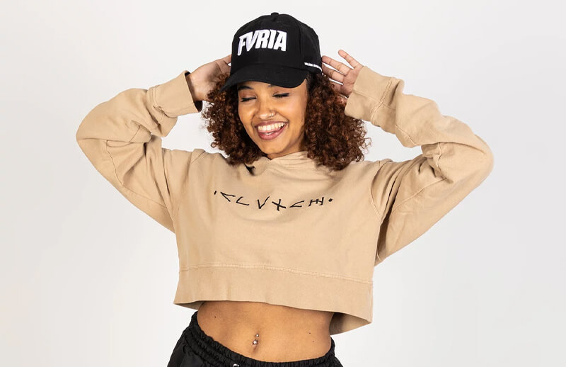 FURIA Clutch collection crop top hoodie © FURIA shop