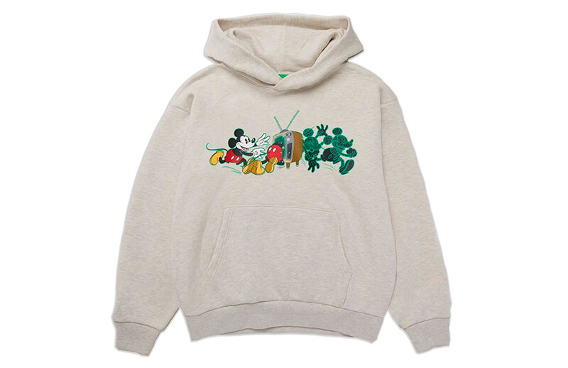 FaZe Clan x Disney: Mickey on the Grid white Hoodie © FaZe Clan shop