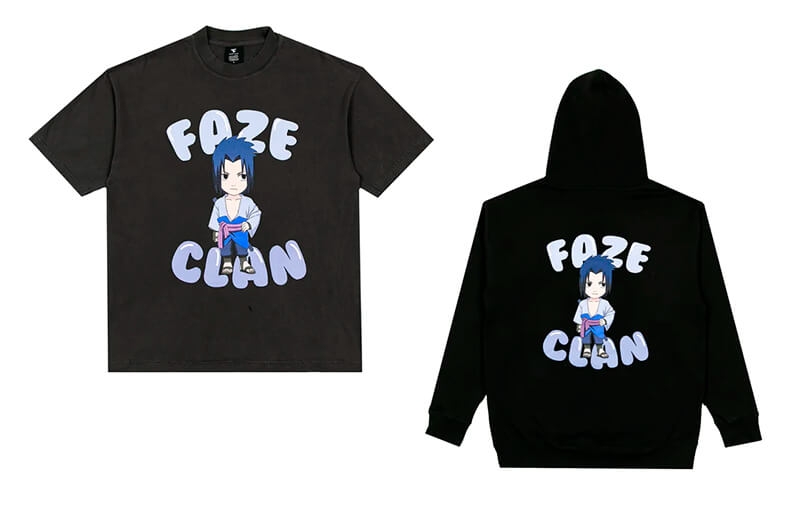 FaZe x Naruto Shippuden: Chibi Sasuke T-shirt and Hoodie © FaZe Clan shop