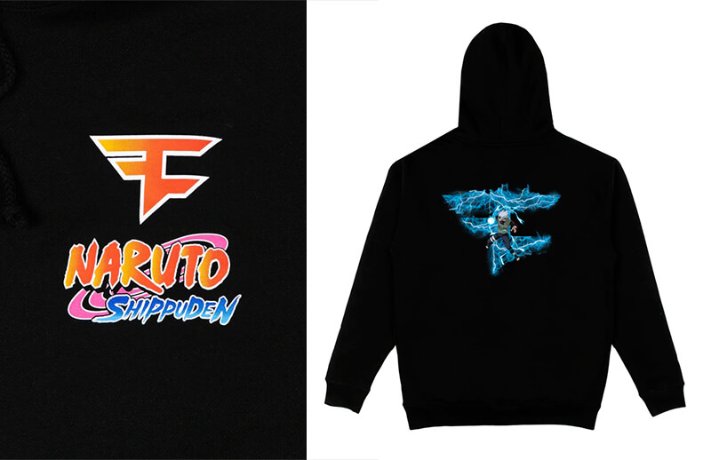 FaZe Clan x Naruto Shippuden Kakashi Hoodie © FaZe Clan shop