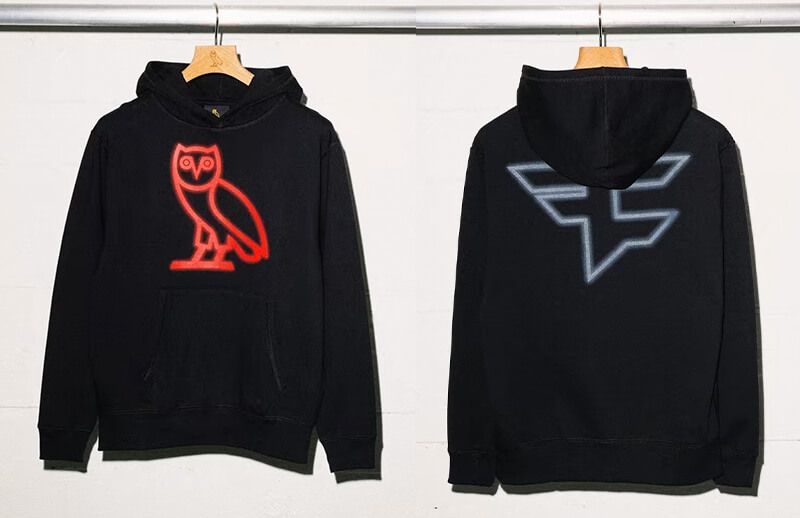 FaZe Clan x OVO Glow Hoodie © October's Very Own store