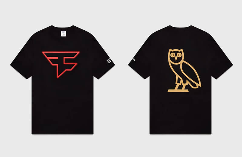 FaZe Clan x OVO big logo T-shirt © October's Very Own store