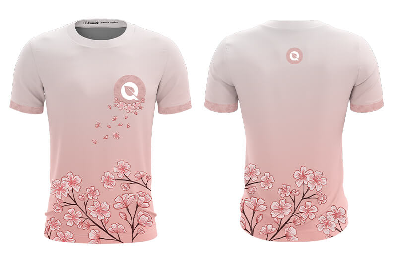 FlyQuest 2022 Spring Sakura Jersey - Front and Back © FlyQuest shop