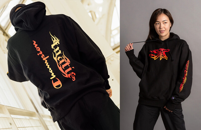 Fnatic x Champion Black FIRE Elements Hoodie © Fnatic shop