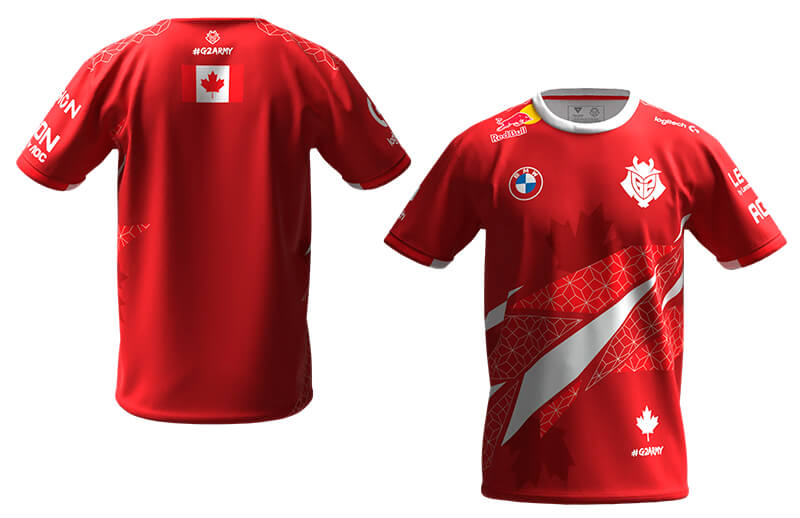 G2 2022 official Canada Jersey © G2 Esports shop