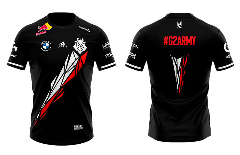 G2 x Adidas 2022 Pro Kit Jersey - Front and Back © G2 Esports shop