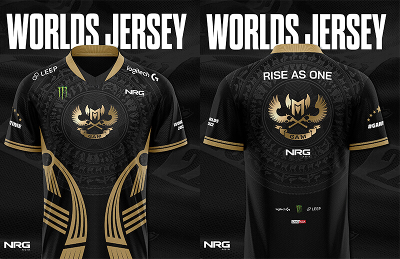 GAM Worlds 2022 Player Jersey Back and Front © GAM Esports shop