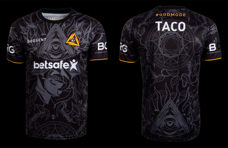 GODSENT's new 2021 team Jersey front and back © GODSENT store