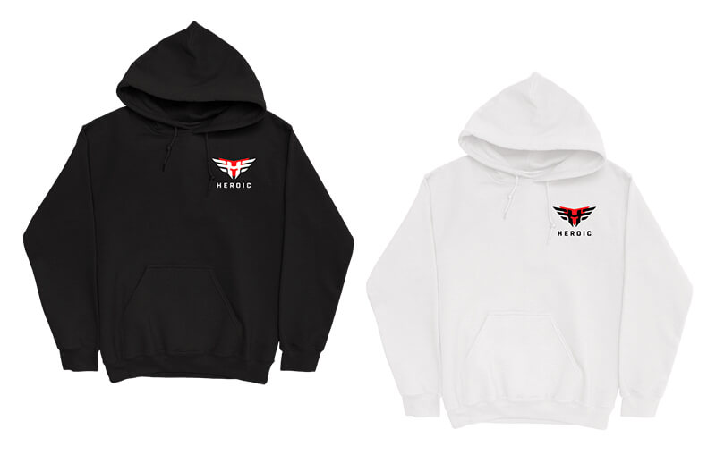 Heroic x We Are Nations black and white Hoodies © Heroic shop