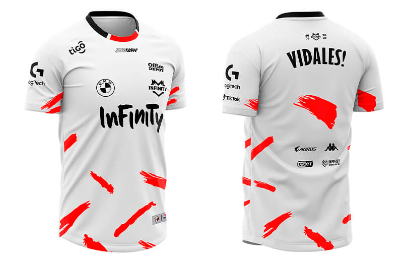 Infinity x Kappa White 2022 Official Jersey back and front © Kappa shop
