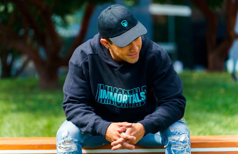 Essentials black hoodie © Immortals store