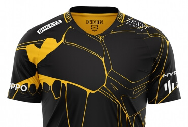 Knights Black and Gold Commander Jersey © Knights shop