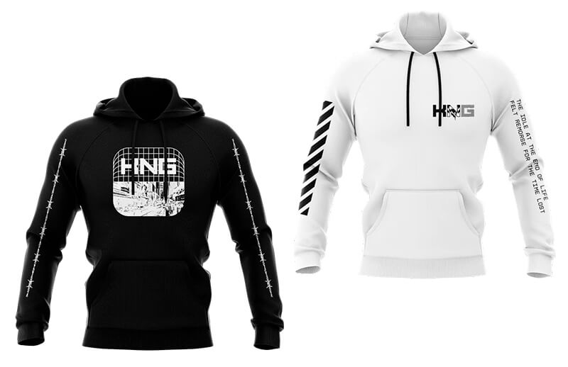 Kungarna Wired Black and White Hoodies © Kungarna store