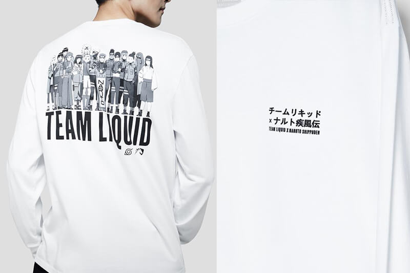 Leaf village long sleeve tee white - Team Liquid X Naruto