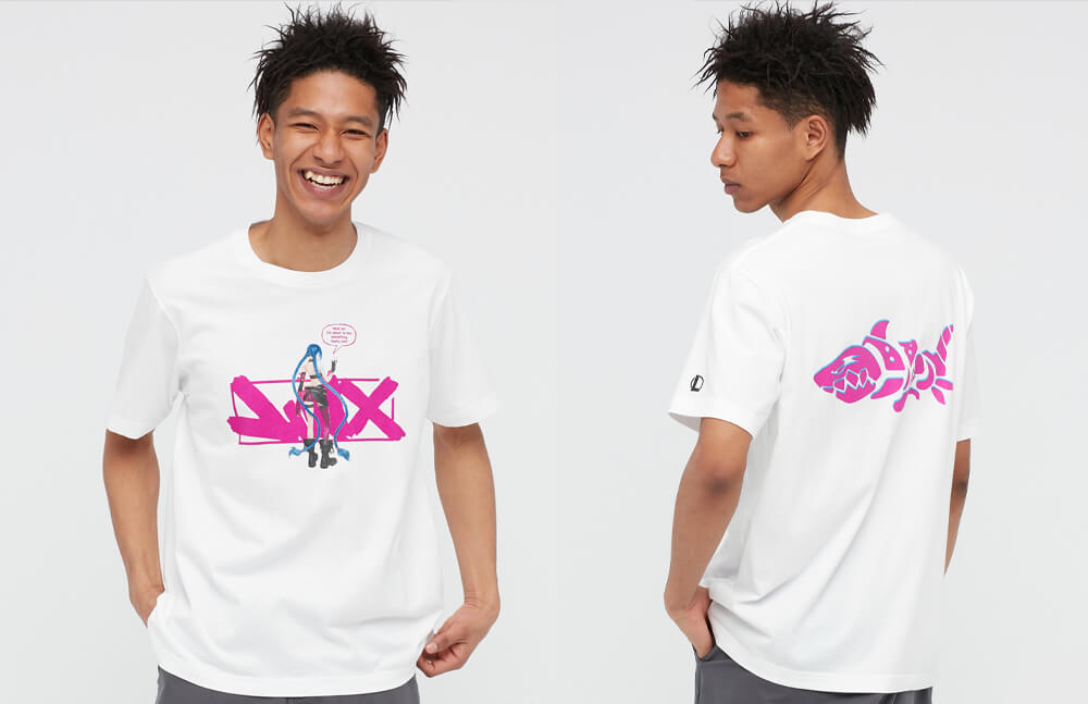 Jinx white T-Shirt - UT Collection © League of Legends x UNIQLO store