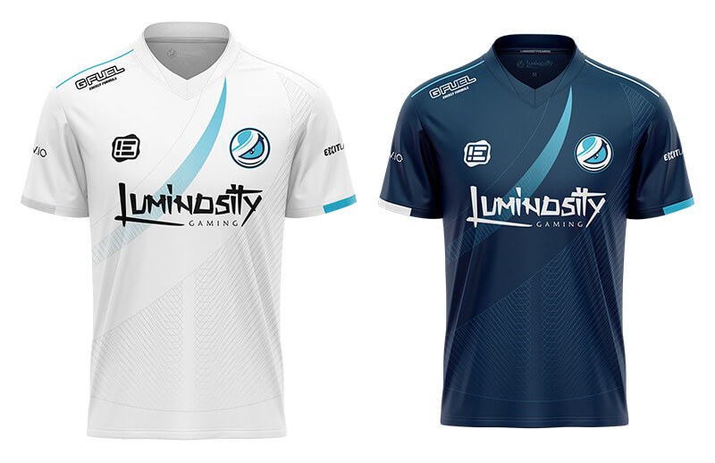 Luminosity Gaming 2022 Official White and Blue Jerseys © Luminosity Gaming shop