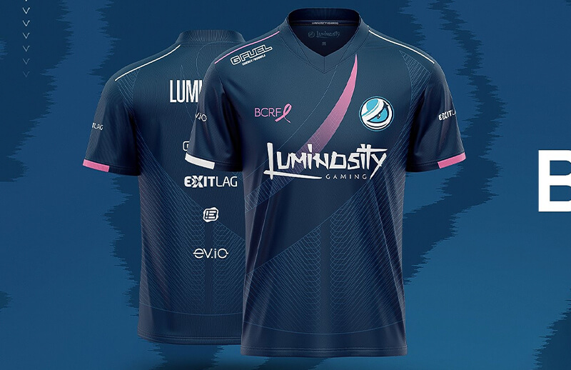 Luminosity Gaming 2022 Breast Cancer Research Foundation Jersey © Luminosity shop