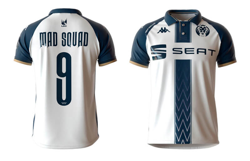 MAD Lions x Kappa 2023 Player Jersey back and front © MAD Lions shop