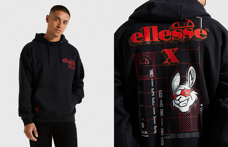 Misfits x ellesse black Hoodie © Misfits shop