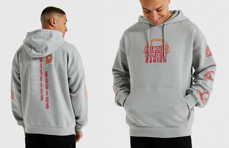 Misfits x ellesse grey Hoodie © Misfits shop