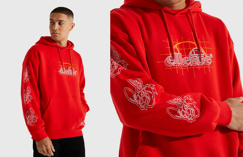 Misfits x ellesse red Hoodie © Misfits shop