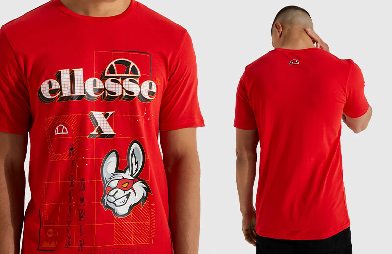 Misfits x ellesse red T-shirt © Misfits shop