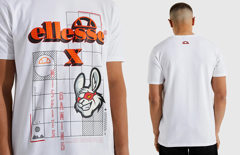 Misfits x ellesse white T-shirt © Misfits shop