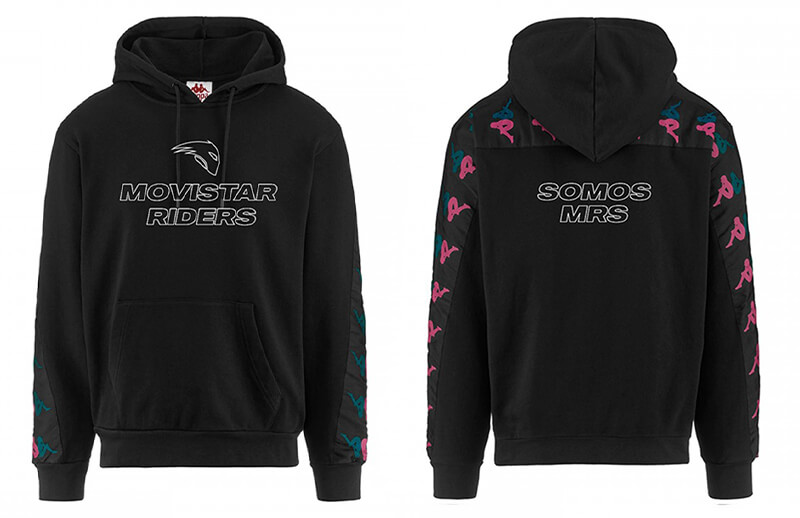 Movistar Riders x Kappa Summer black Hoodie © Kappa shop