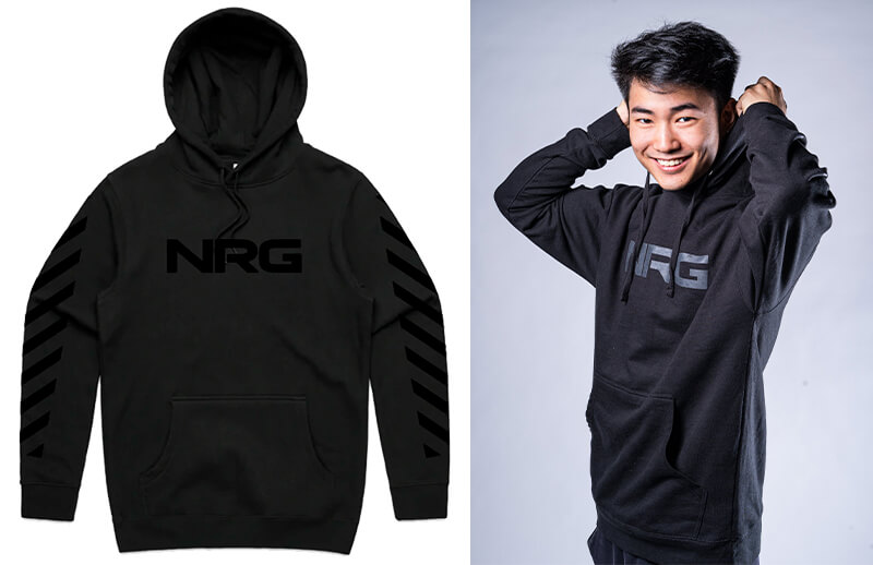 NRG new Blackout Hoodie front © NRG shop