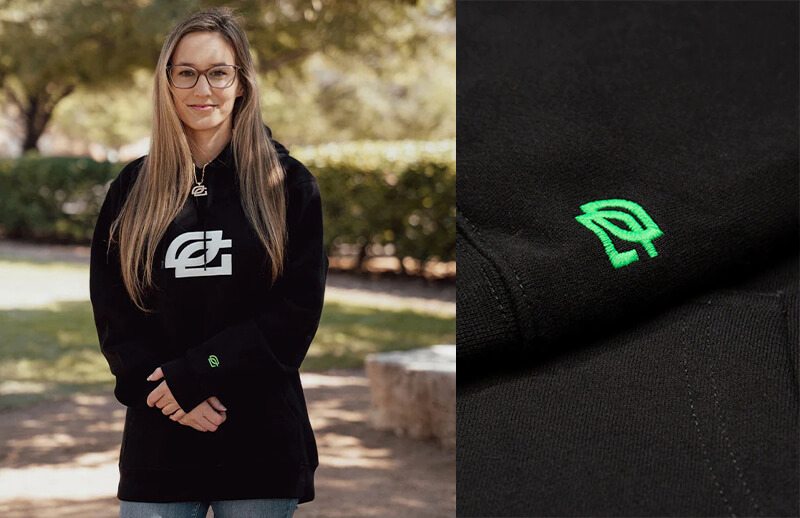 OpTic Green Label Fall Black Hoodie © OpTic Gaming shop